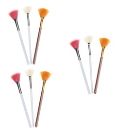 Minkissy 3sets Makeup Kit Brush Set Contouring Fan Shaped Powder Brush Material Daily Use Grade Easy to Clean 3pcs*3