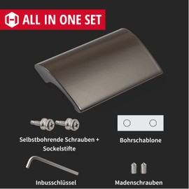 Gedotec Universal Door Catch Patio Doors and Balcony Doors, Length 99 mm, Catch with Roll Pin, Window Catch with Sleeve, Pack of 1