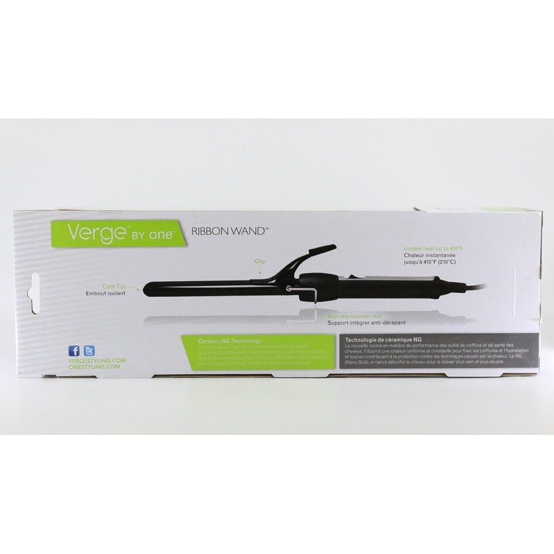 One Verge By One Ribbon Wand-curlin iron wand 410 (°F)