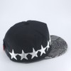 Star Line Embroidered Star Adjustable Snap Back Cap with Flat