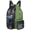 WANDF Swim Bag Mesh Drawstring Backpack with Wet Pocket for