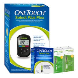 Glucómetro Onetouch Select Plus Flex 50 Tiras Y 50 Lancetas