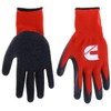 Cummins Red Latex Dipped Palm Gloves - Textured Work Gloves,