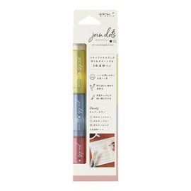 Midori 38138006 Joint Dots 3 Color Linked Dusty Rollerball Pen