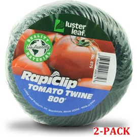 Luster Leaf Rapiclip Garden Tomato Twine-800 Foot Roll 875, Green (800’ Green (2-Pack))