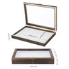 Cabilock Wooden Display Case Wooden Collection Box with Clear Glass