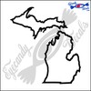 Eyecandy Decals Michigan State Shape 6" Decal Sticker Black