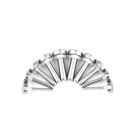 Kolach Precise Dimensions Black | Silver Stainless Steel Set O-Ring Ear Plugs Tunnels Gauges Stretcher Piercings Kit