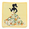 Fayler Women's Handkerchief Hand Towel, Miss Flower, Yellow, 9.8 x