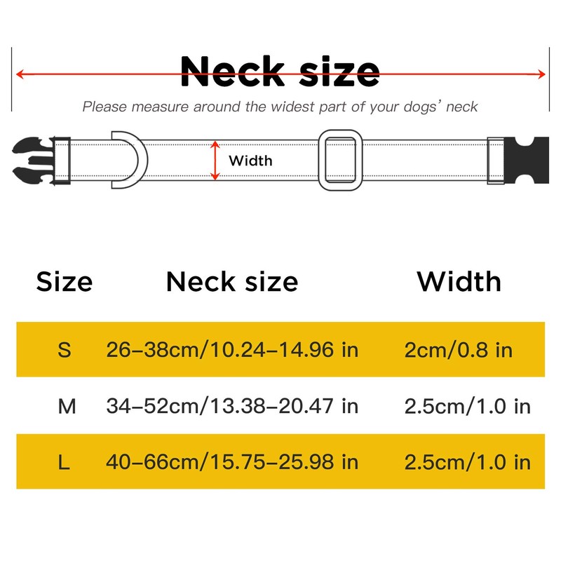 HEELE Dog Collar, Reflective Dog Collar, Soft Neoprene Padded Breathable
