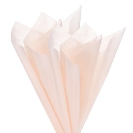 M METERXITY 152-Sheet Korean Cotton Wrapping Flower Paper, 11.8 Inch/ 30cm Waterproof Floral Wrapping Cotton Paper for Bouquets/Gift Packaging [Nude Pink]