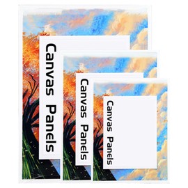 Aulivra 9 Packs Canvas Panels, Kids Acrylic Canvas Board, Art Canvases for Acrylic Painting, Artist Blank Canvas Cardboard, 100% Cotton for Oil Paint & Wet Art Media