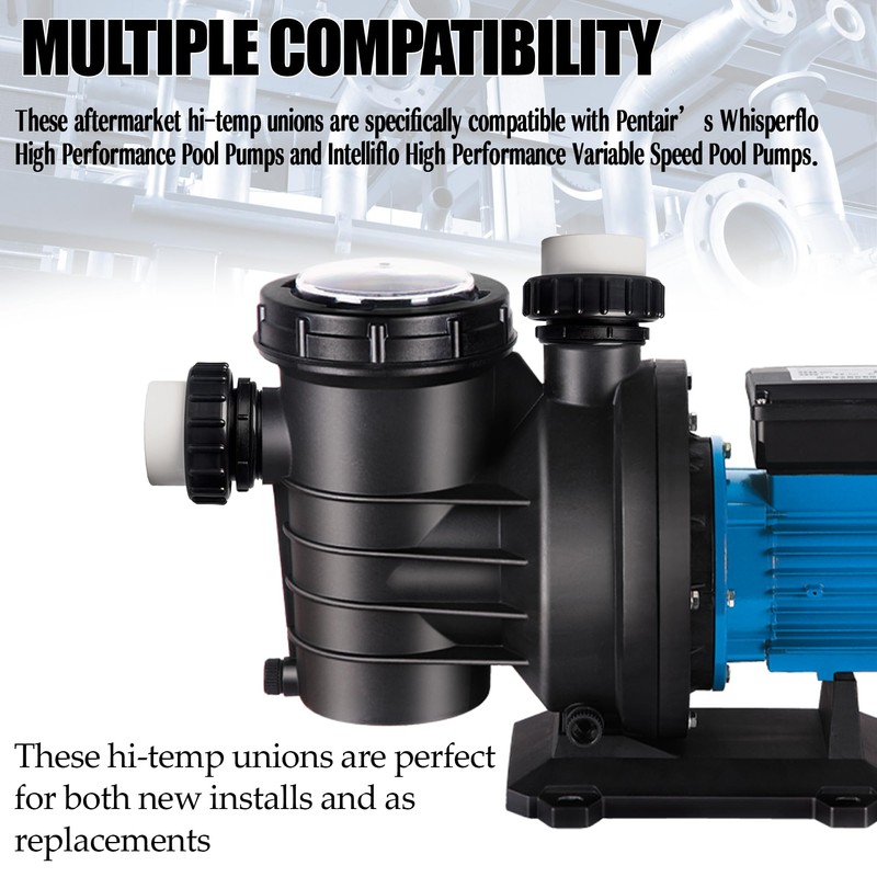 TonGass (2-Pack) 2" MIP x 2.37" PVC Hi-Temp Unions Compatible
