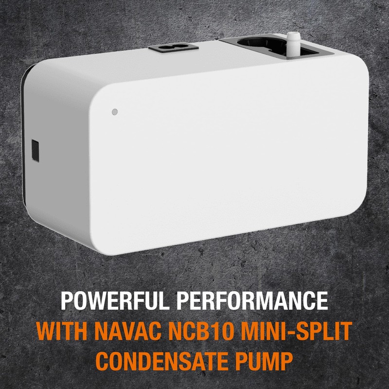 NAVAC NCB10 Mini-Split Condensate Pump - Ultra Quiet Design, HVAC