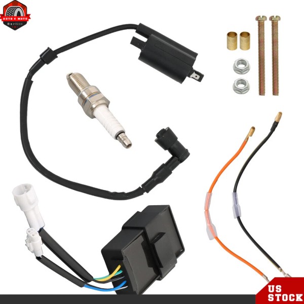 berliii For 1988-2004 Kawasaki Ignition Coil CDI Spark Plug Kit
