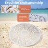 Aswalling Round Microfiber Mandala Beach Towel Indian Hippie Boho Beach