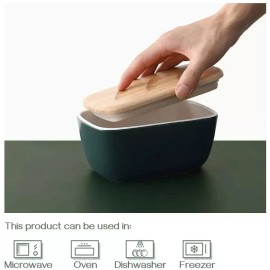 Dowan Butter Dish - Forest Green