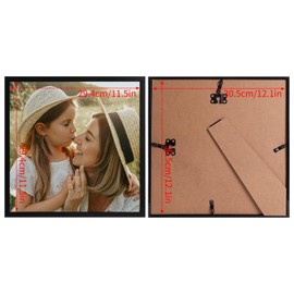 Ditwis 30x30 Picture Frame Black, Classic Square Picture Frame 12x12 inch for Living Room, Bedroom and Office, Wall or Desk Display