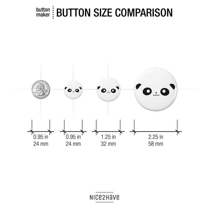 Nice2Have 25 Sets of Bottle Opener Buttons 2.25 inch (58mm)