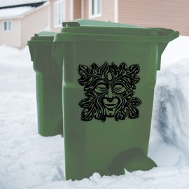 'Green Man' Clear Sticker Decal – Waterproof Film for Windows, Cars, Walls & Crafts, XL (460mm) (DC00048012)