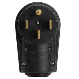 Nema 14-50P 4-Prong 50 Amp Heavy Duty Dryer Replacement Plug, Nema 14-50P Male, 50AMP Male Plug for Dryers, 50A 125V 250V Plug with Handle