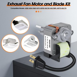 Upgraded Bathroom Exhaust Fan Motor and Blade Kit, 80 CFM High Airflow Quiet Replacement – Compatible with AS50 AS54 AS60 AS70 ASF50 ASLC50 ASLC50FL ASF70 ASLC70
