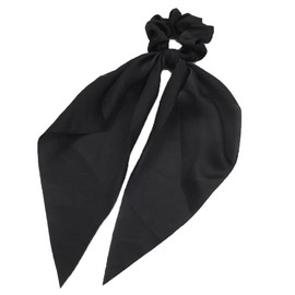 Chiffon Ponytail Scarf Bow Elastic Hair Rope Tie Scrunchies Ribbon Hairtie Bands，for Daily and Party Use, 3.15" Diameter, 13" Streamers