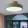 GHiycotdl Led Ceiling Light,3 Color Temperature 3000/4000/6000K,Modern Wood Flush Mount