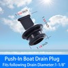 YOQVQOY 5 Pack Push-in Boat Drain Plug Replacement for Boat
