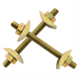 Pro Bamboo Kitchen 2 Sets Furniture Countertop Connectors Screws Half Moon Pads Nuts Large Classroom Countertop Combination Connectors Table Fasteners for Headboards Footboards Bed Rails Sideboards