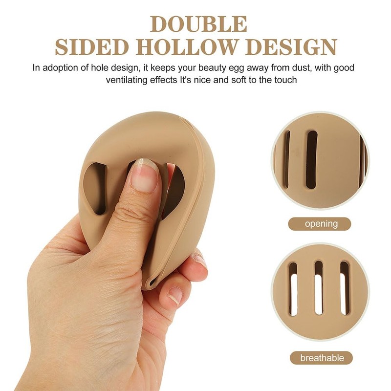 Beavorty Travel Makeup Brush Holder & Makeup Sponge Holder, 2Pcs