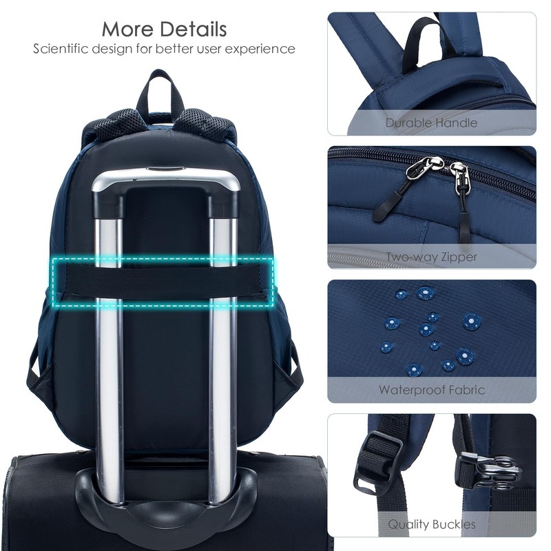 SPAHER Ryanair Cabin Bag 40x20x25cm School Travel Backpack 20L Black