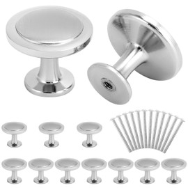 QWORK® Pack of 12 Furniture Knobs, Cupboard Knobs, Furniture Knobs, Door Knobs for Drawers, Dressers