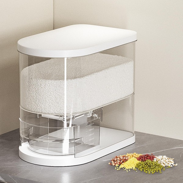 SYNCVIBE 13Lbs Large Rice Dispenser, Cereal Grain Snack Storage Container