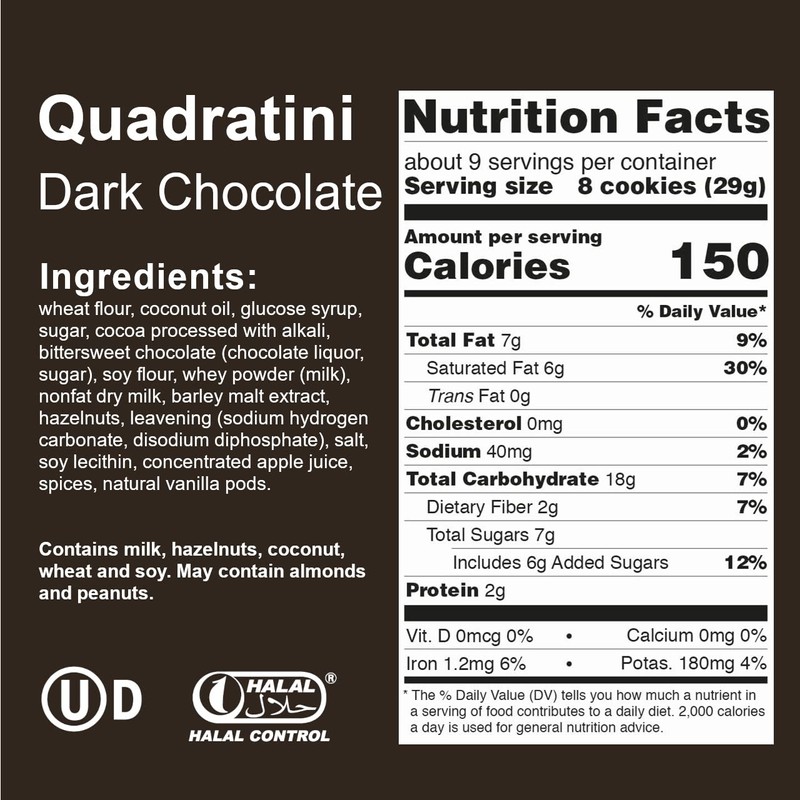 Loacker Dark Chocolate Wafer Cookies - 8.82 oz