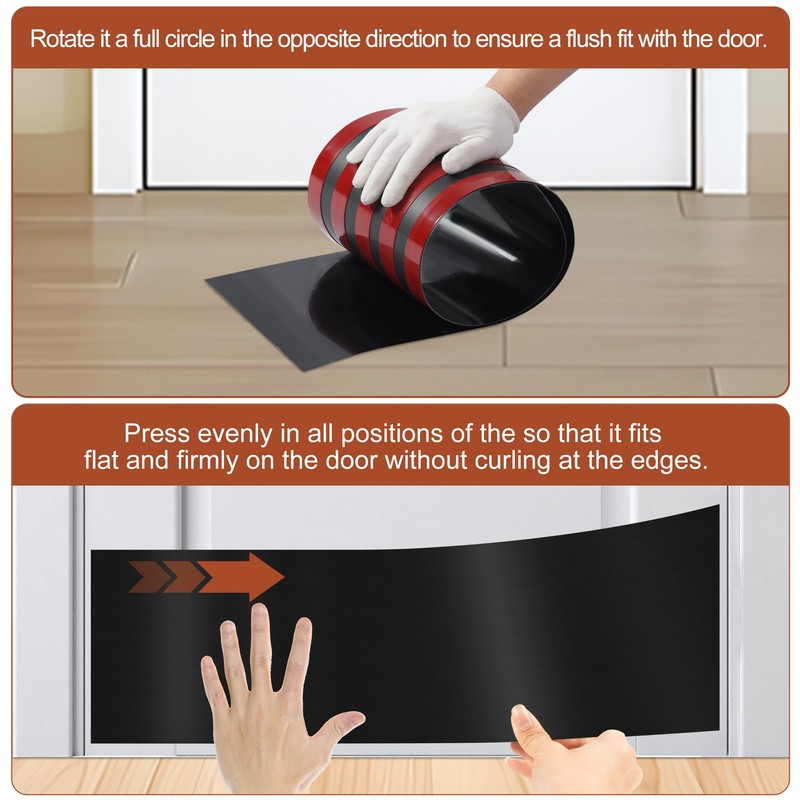 4 PCS 8" x 34" Self Adhesive Door Kick Plate