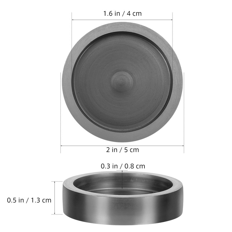 DOITOOL 4pcs Graphite Tank DIY Ingot Molds Graphite Casting Mold