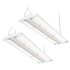 DEMILARE High Bay Led Shop Lights 3FT 300W/240W/200W Switchable 4000K/5000K Selectable Linear High Bay Light 0-10V Dimmable 100-277V Commercial Hanging Lighting ETL/DLC Listed, Lens Rotatable