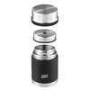 Esbit Sculptor Thermal Food Container, Stainless Steel, BPA-Free, Black, Silver