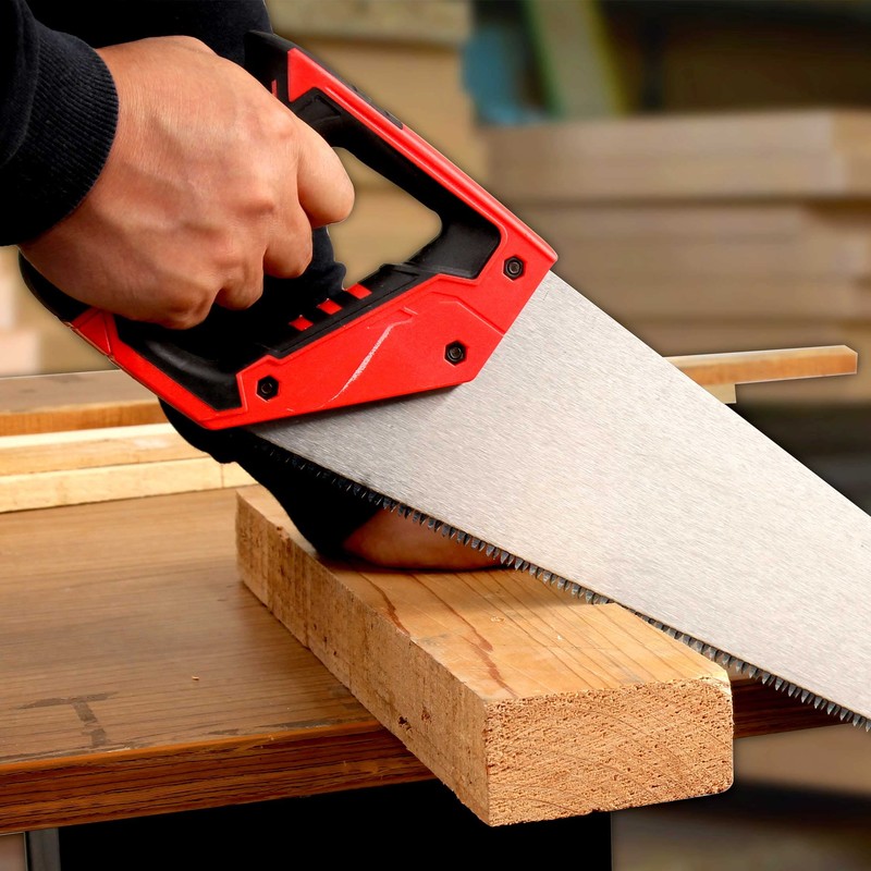 HAUTMEC 20" Universal Hand Saw, 8 TPI Triple-Ground Teeth, Low-Friction