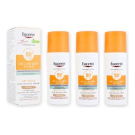 Eucerin Sun Oil Control Fps 50+ Tono Medio 50ml Pack De 3