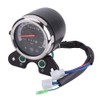 KIMISS Motorcycle Dual Odometer, Universal Speedometer, 12V Metal Plastic Hytrack