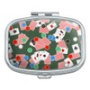 Poker Chips and Ace Cards Pattern Rectangle Pill Case Trinket