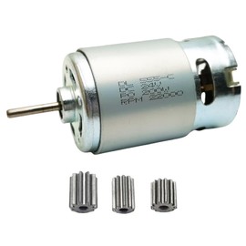 24V 555 22000RPM Electric Motor High Speed DC Drive Engine Upgrade for Ride On Car Replacement Parts SUV Truck Gearbox Motor Connect Accessories (1Pcs 24V 555 22000RPM)