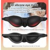 Máscara para dormir con cámara de humedad para ojos secos: