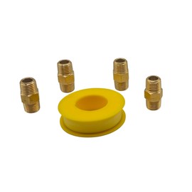 D2 Products 1/2 NPT Brass Pipe Nipple, Pack of 4 with Free Thread Tape (1/4 NPT) (1/2 NPT) (1/2)