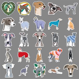 Greyhound Sticker Grey Dog Sticker Set 50 Pieces Cute Decoration for Car Laptop Skateboard Bicycle Moped Motorcycle Bicycle Computer Suitable for Adults Children