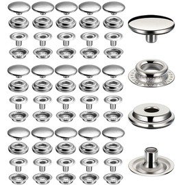 240pcs Snap Fastener Kit, BetterJonny 15 mm Heavy Duty Canvas Snap Button Stainless Steel Press Stud Cap for Boat Bag Leather DIY Craft