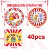 40Pcs Carnival Circus Theme Party Decorations Plates,Disposable Tableware Include Plates,Napkins