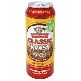 Gubernija Classic Kvass 16.9 fl oz ~ 500 ml Pack of 12 Cans